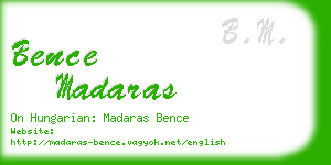 bence madaras business card